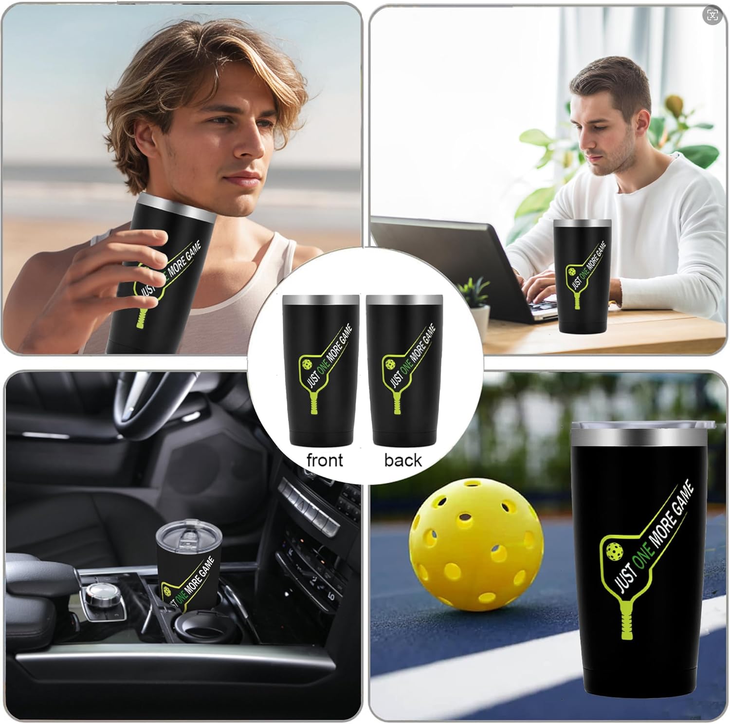 Pickleball Gifts for Men, Pickleball Gifts Set for Him, Unique Pickle Accessories Basket with Hat Tumbler for Dad Grandpa Husband Uncle Brother Friends - Image 4