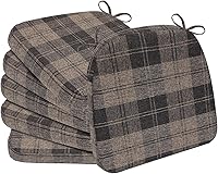 Vista 71 de AAAAAcessories - Cojines para silla en forma de D, 2" de espesor, almohadillas para sillas de comedor con lazos y removibles, cubierta lavable a
