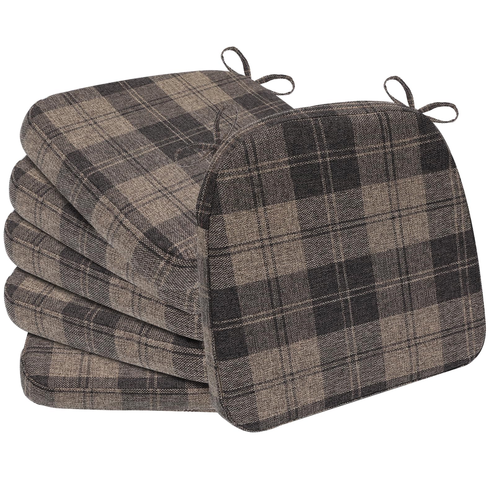AAAAAcessories Chair Cushions for Dining Chairs, 17 x 16 x 2 in, Set of 6