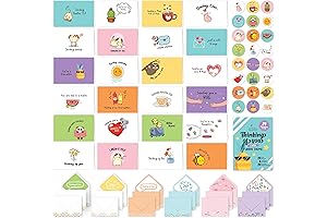 24 Hilarious Thinking of You Cards with Envelopes and Stickers: Guaranteed Giggles