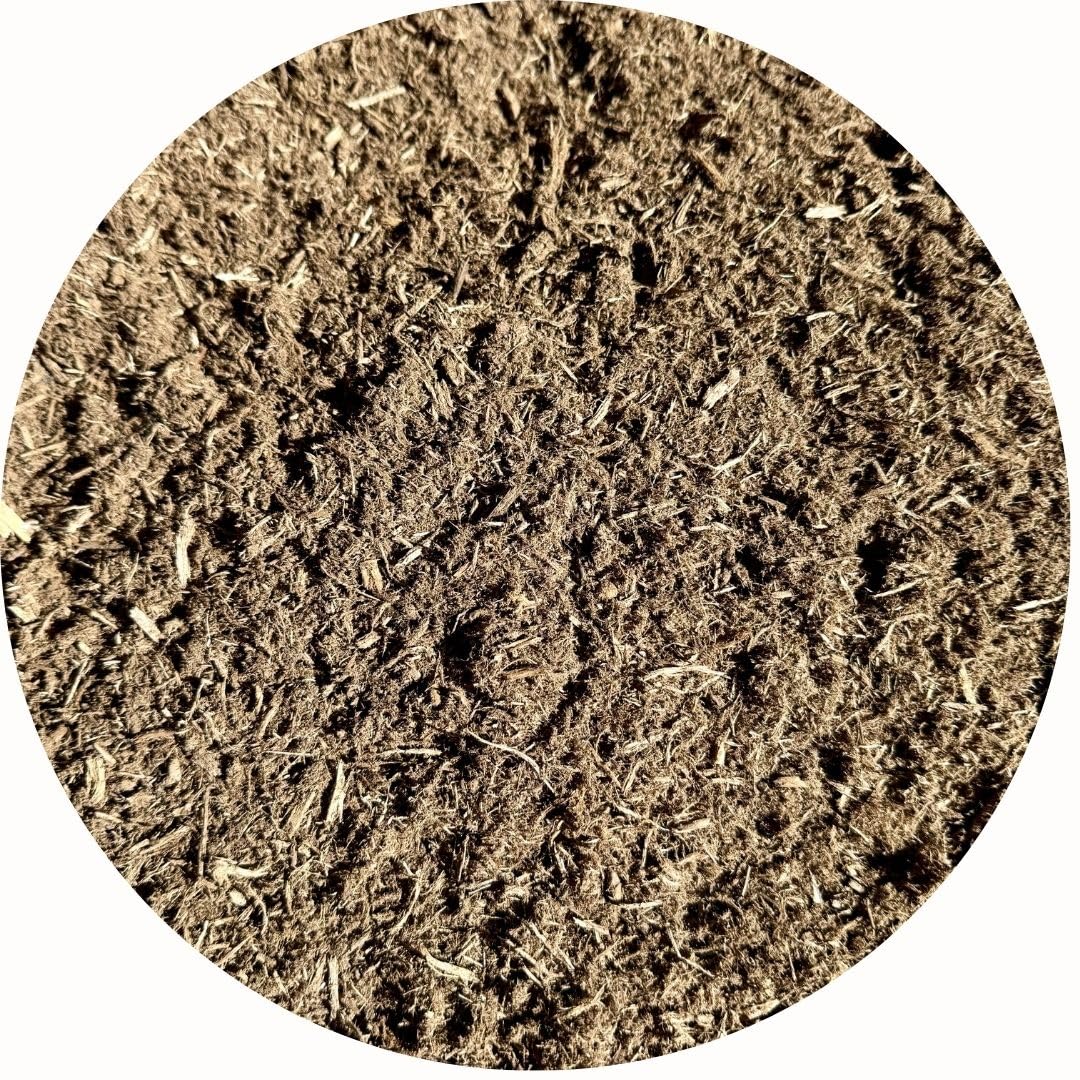 Jumbogras 1x Holzfaser Gartenmulch als Rindenmulchalternative aus aufgefasertem Holz, ph-neutraler Bodenschutz für alle Arten von Blumen, Stauden und Rosen sowie Gemüsegarten im 95 Liter Karton