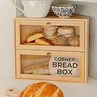 BREAD BIN 2個 Amazon.com: BMOSU Double Bread Box with Cutting Board