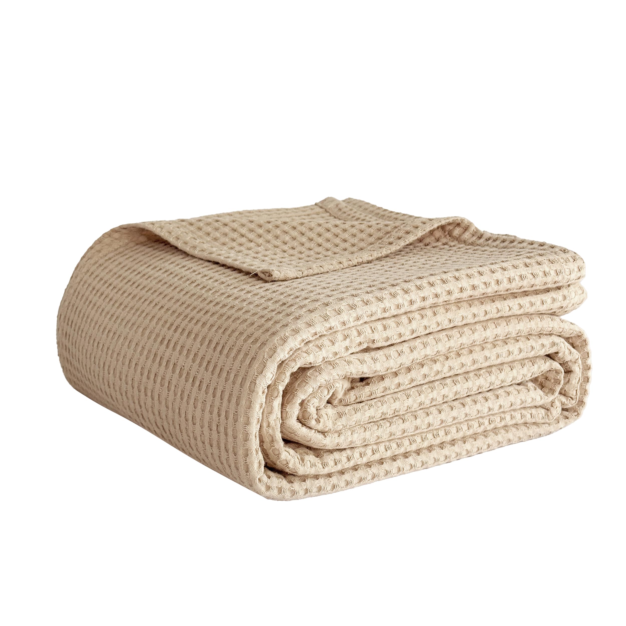 Couverture à tissage gaufré coton douce légère lit et canapé adulte