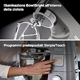 Kenwood Titanium Chef Patissier XL KWL90.034SI – Food Processor with Integrated Scales & 7 L Mixing Bowl with Heat Function, 1400 Watt, incl. 4 Piece Patisserie Set, Silver - 8