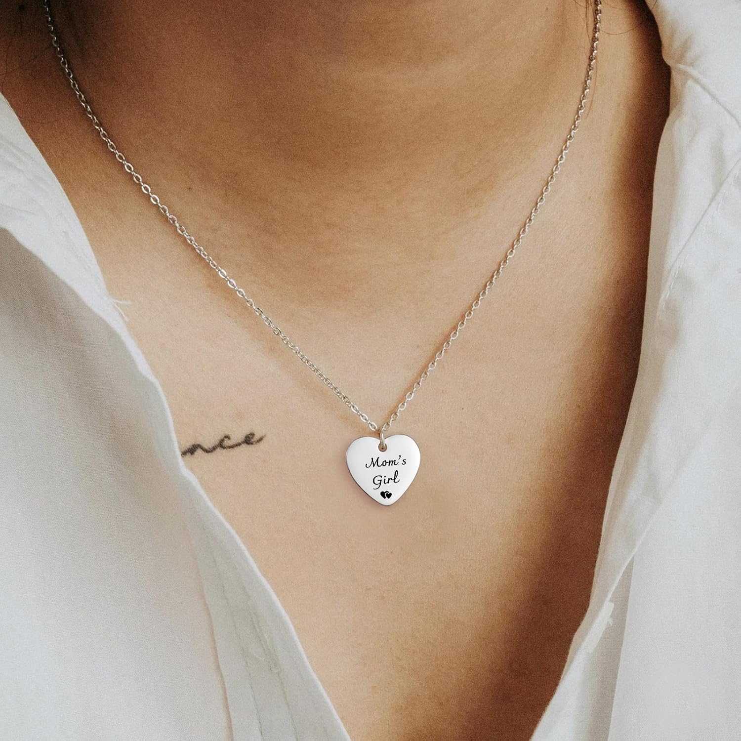 HOFOYA I Love You to The Moon and Back Stainless Steel Chain Necklace Jewelry Gifts for Mom Auntie Sister Grandma Teensdaughter,Birthday Christmas Valentines Gift for Women Teens. - Image 3