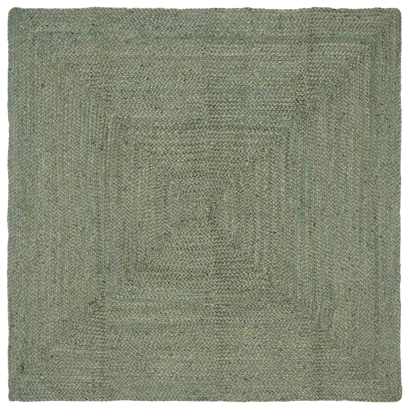 vidaXL Tappeto da Area Verde Oliva 160 x 160 cm Juta