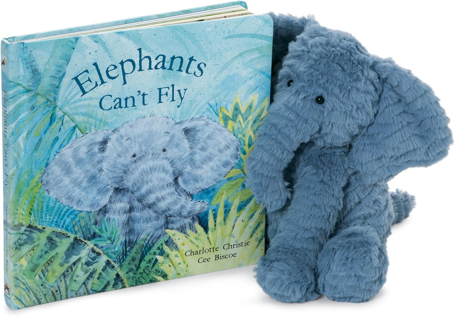Jellycat Elephants Can't Fly Book and Fuddlewuddle Elephant
