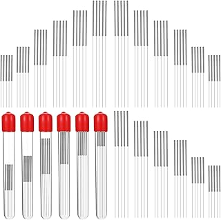 Tandefio 120 Pcs 3D Printer Nozzle Cleaning Kit, 0.15mm 0.2mm 0.25mm 0.3mm 0.35mm 0.4mm Stainless Steel Nozzle Cleaning Needles with 6 Storage Box for MK8, V6, MK10 Extruder Nozzles, 6 Sizes