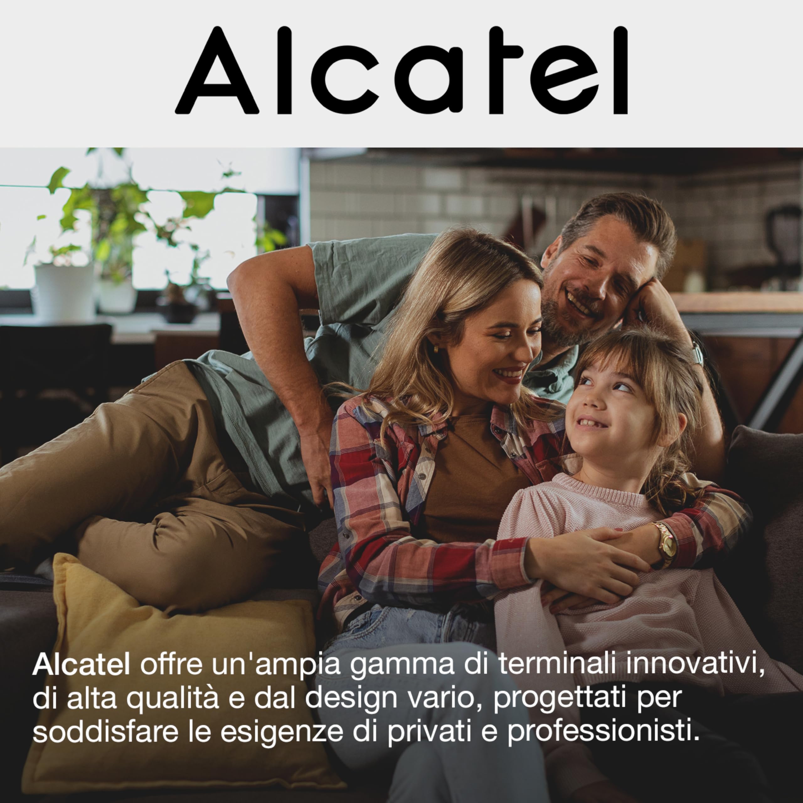 ALCATEL E260 S. Voice Trio - Telefono Fisso Cordless DECT con Segreteria - Design Compatto - Grande Display Retroilluminato - Vivavoce - Funzione Blocco Chiamate Indesiderate - 3 Portatili - Nero