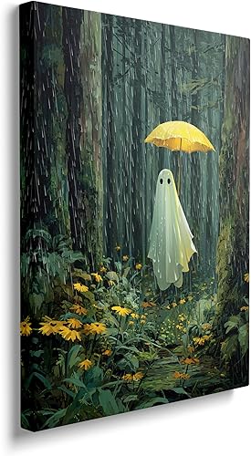 Halloween Wall Decor Ghost Pictures for Bathroom Living Room Bedroom Office,Vint