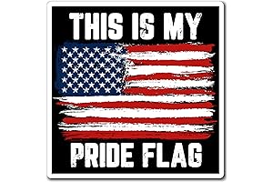 (2 Pack) Mozingo American Flag Magnet This Is My Pride Flag