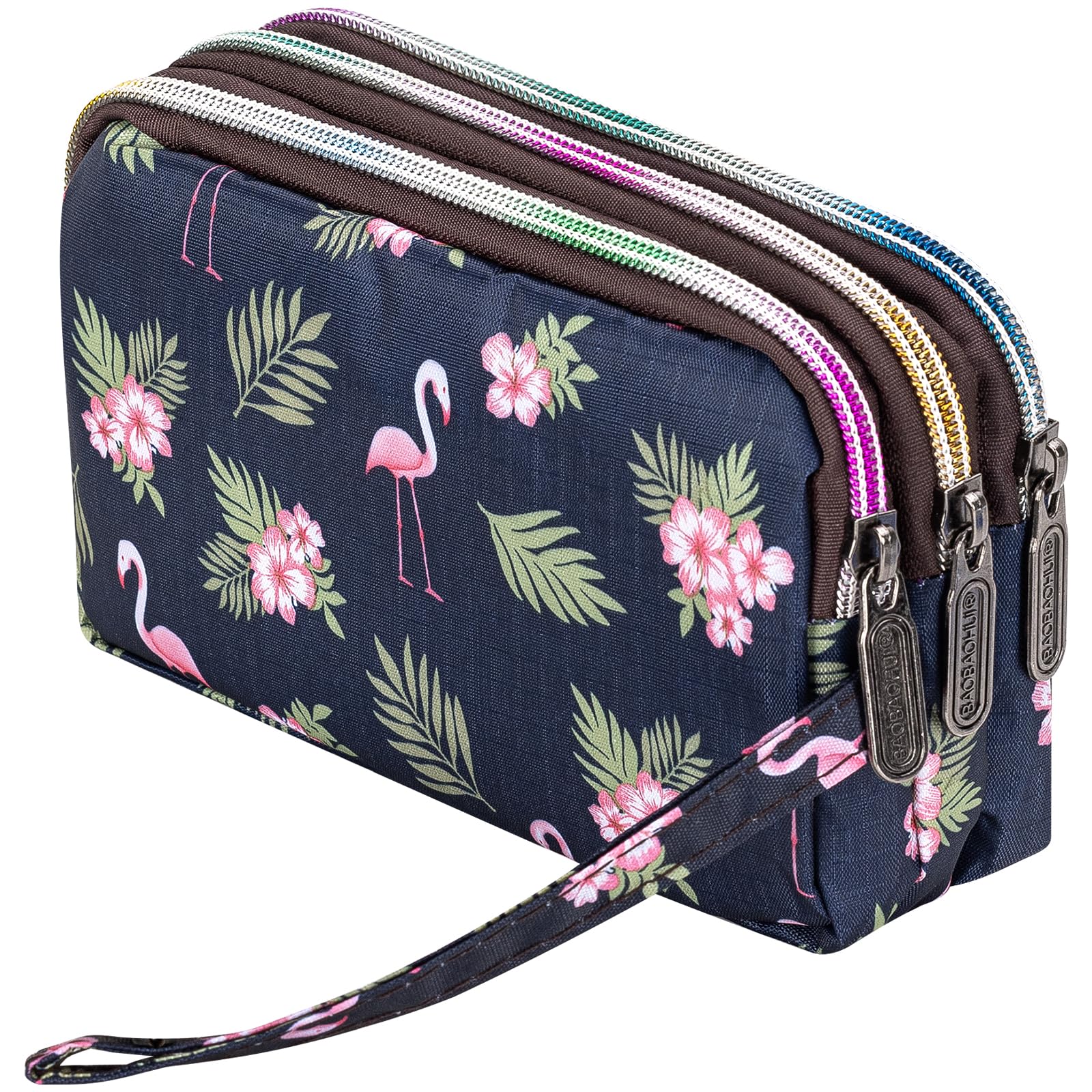 BIAOTIE Large Capacity Wristlet Wallet - Women Printed Nylon Waterproof Handbag Clutch Purse