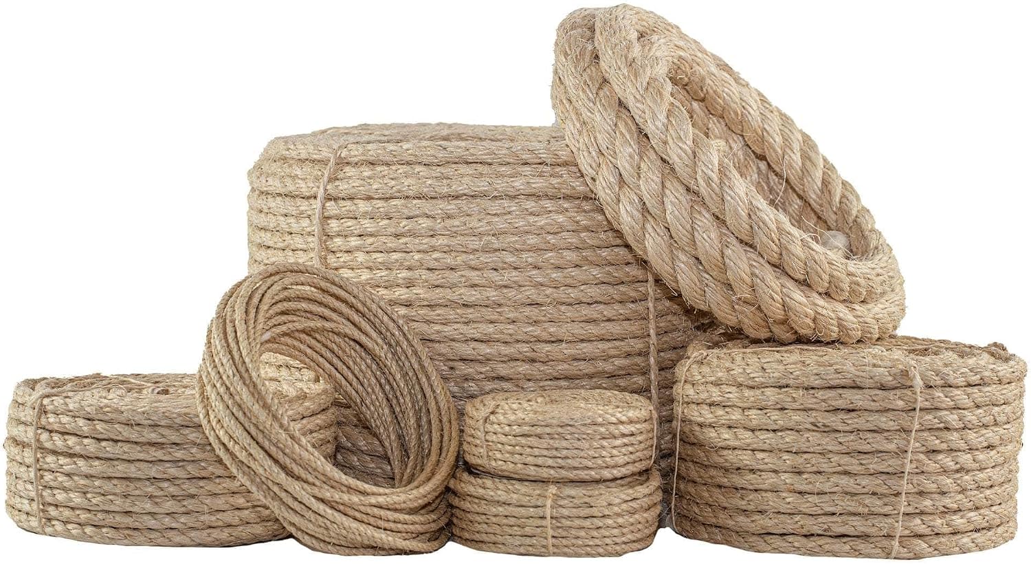 SGT KNOTS Twisted Sisal Rope - Natural Fibers, Moisture & Weather Resistant Rope for Marine Decor, Indoor/Outdoor Use (1/4" x 10ft) - Image 3