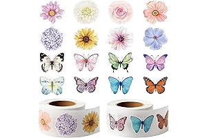 Vivid Butterfly Flower Stickers for Embellishment