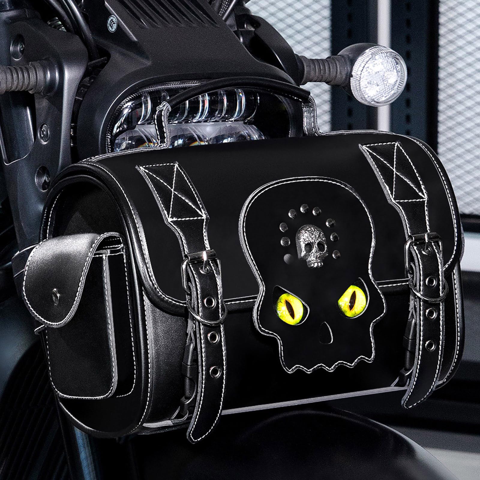 Retro Ridings Taschen Werkzeug Veranstalter Motorradwerkzeug Mit Einfacher Installation Und Bequemes Tragen Für Reisen Geräumiger Motorradbeutel