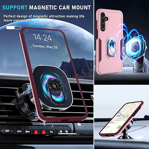 Miniatura 126 de Janmitta Funda compatible con Samsung Galaxy A14 5G con protector de pantalla + protector de lente de cámara, funda resistente de cuerpo completo