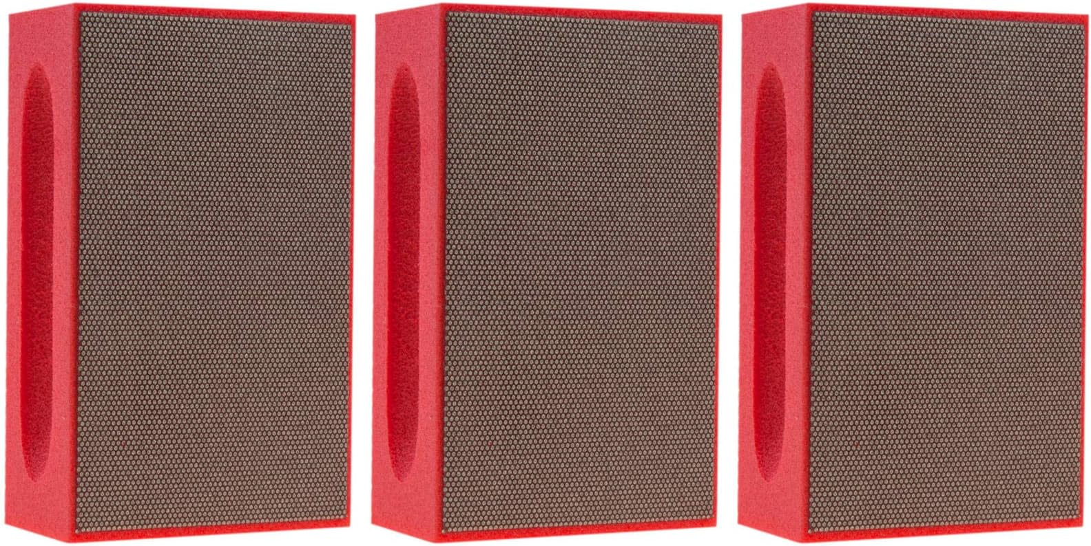 KGS PRO-PAD Diamond Hand Polishing Pads (3 Pack, Grit 200 (red))