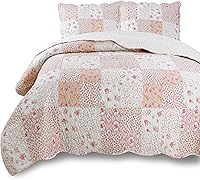 Vista 10 de KASENTEX Country-Chic Juego de Ropa de Cama con Edredón Estampado Prelavado - Ropa de Cama con Patrón Acolchado de Tela de Microfibra