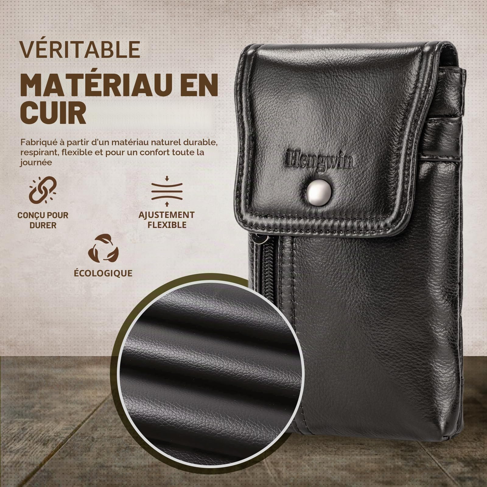 Pochette Telephone Portable, Sacoche Ceinture Homme pour iPhone 17 16 15 14 13 Pro Max, 16 Plus étui à Téléphone pour Samsung S25 S24 S23 S22 Ultra 5G avec Clip Ceinture/Passant De Ceinture