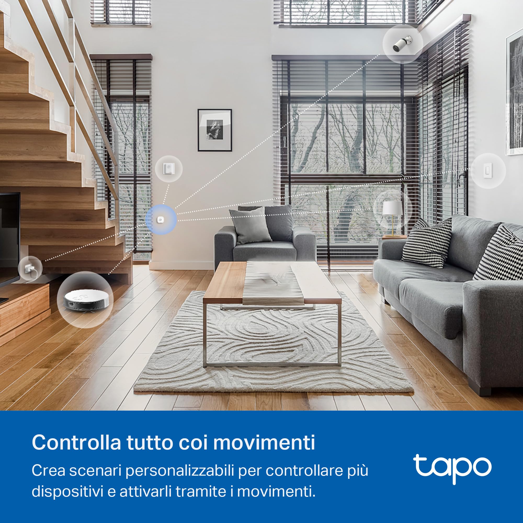 Tapo T30 KIT Sistema di Allarme, Antifurto, Allarme Casa senza Fili, 1 Sensore di Movimento e 2 Sensori di Finestra, Compatibile cogli Altri Dipositivi Smart, Avvisi Istantanei APP