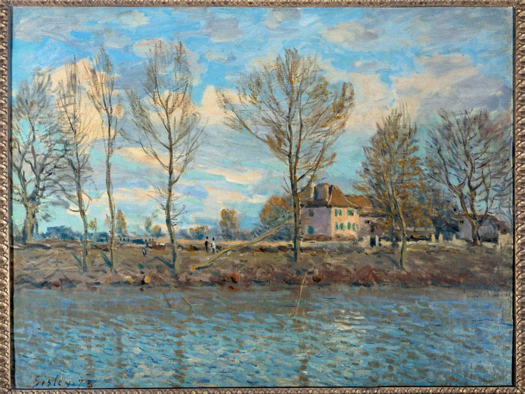 ARTXLXXBN Famous Prints Artwork Pictures Poster Painting Art Ile De Lajatte Neuilly Sur Seine Painting by Alfred Sisle Artwork Landscape Pictures for Home Decor 60x90cm
