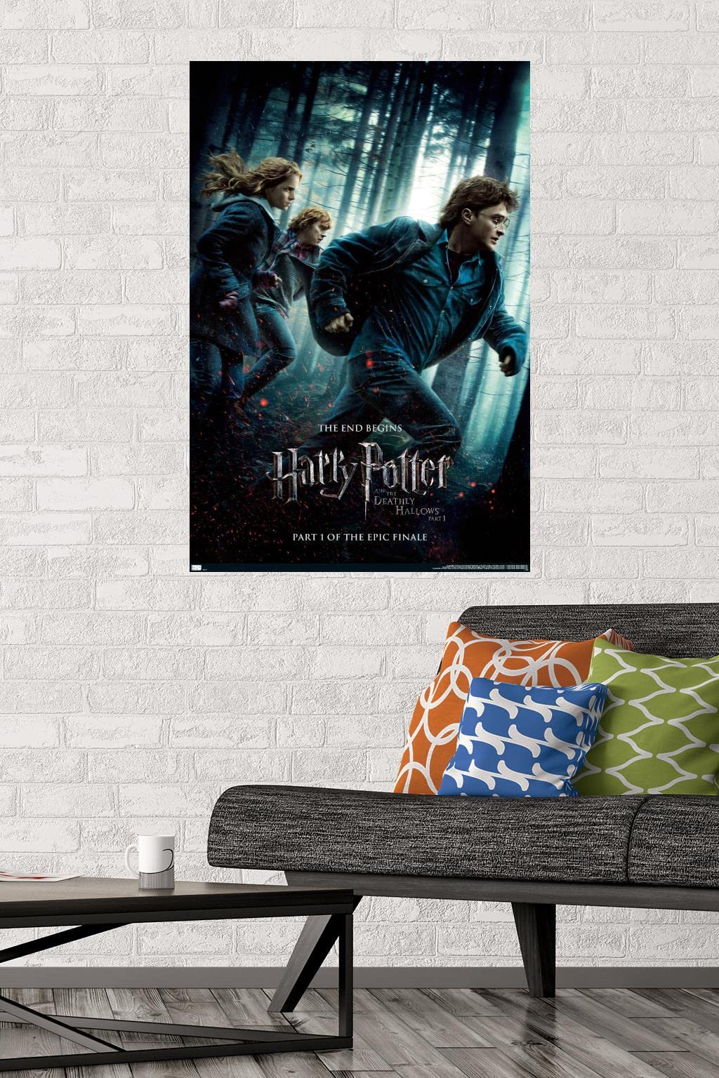 Harry Potter Stampa incorniciata, Doni della Morte parte 2 bacchetta, 30 x 40 cm