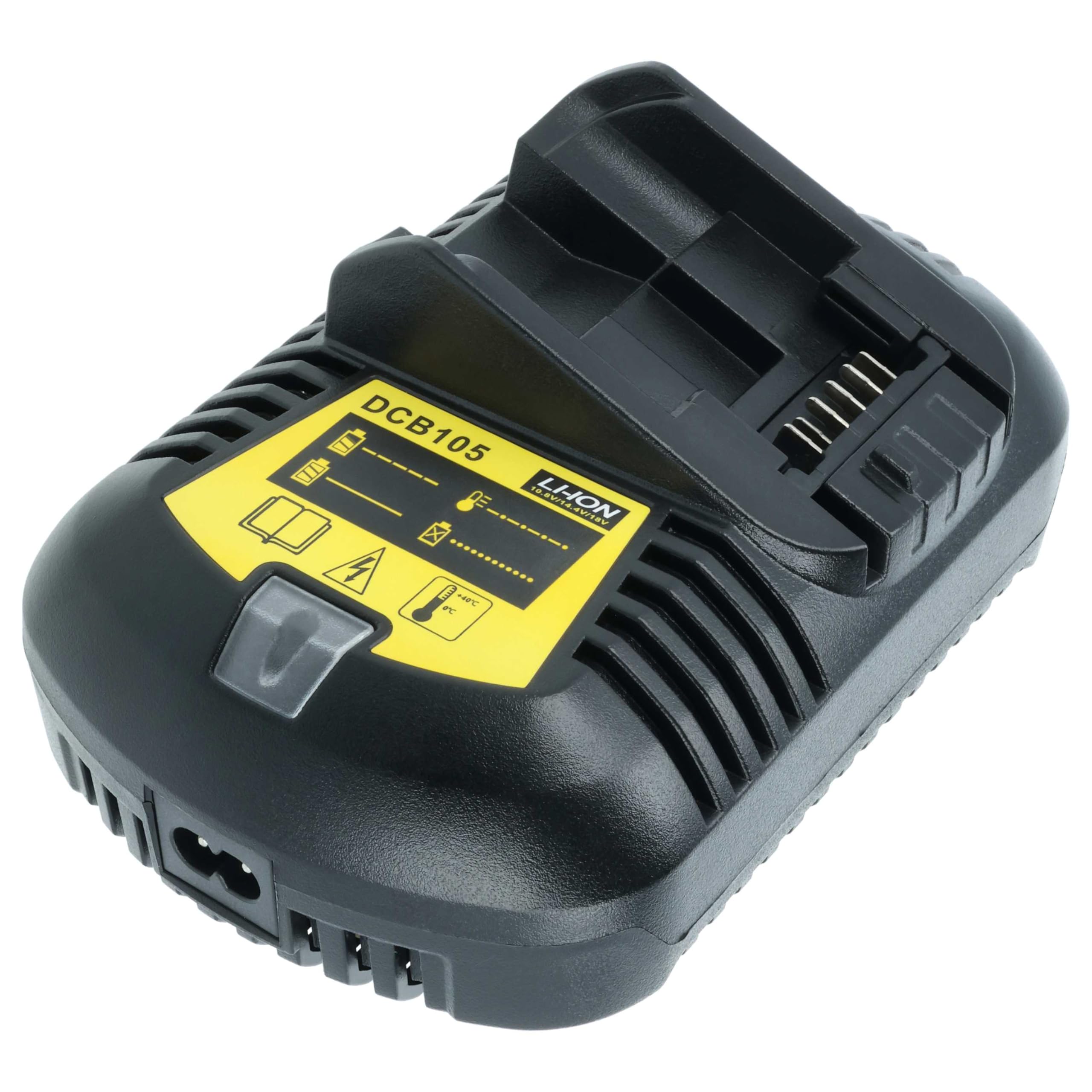 vhbw Cargador Compatible con Dewalt DCB181-XJ, DCB182, DCB182-XE, DCB183, DCB185, DCB184-XJ, DCB184, DCB184-XR Herramientas Li-Ion - batería