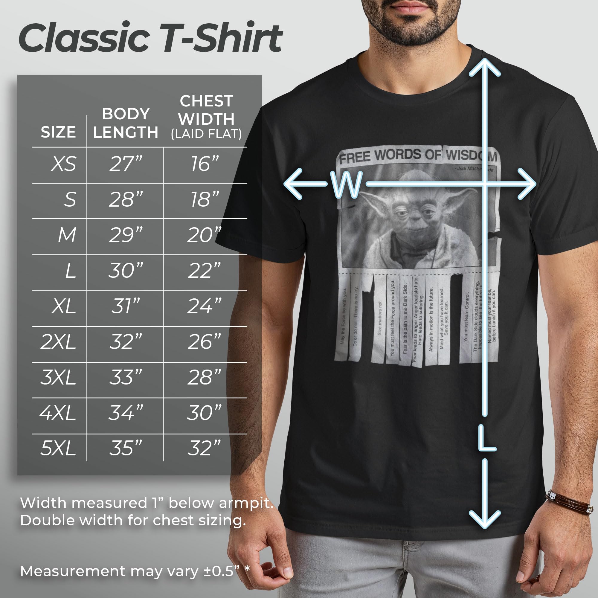 Star Wars Herren Worte der Weisheit T-shirt