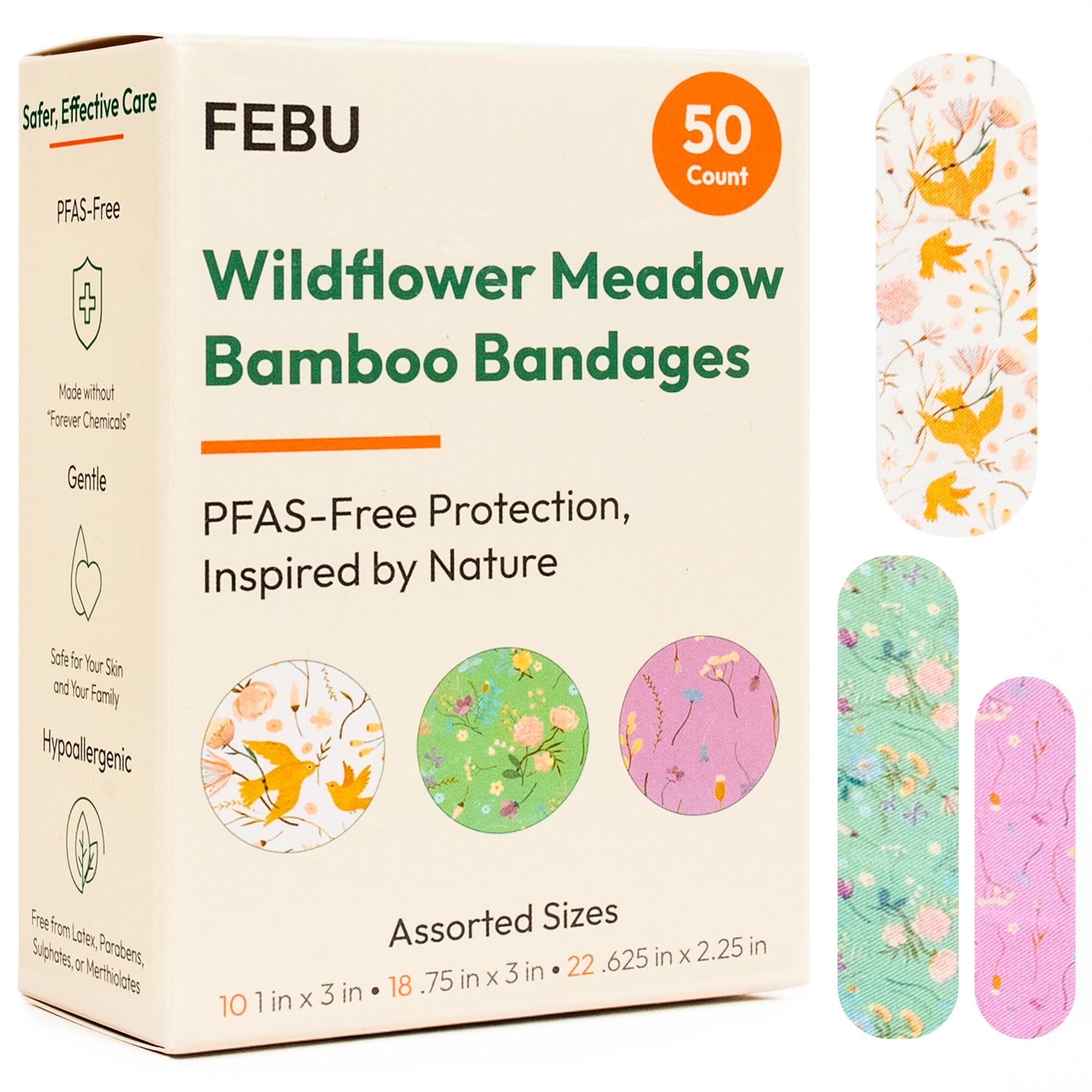 FEBU PFAS Free Large Bamboo Bandages, 20 Count — Amazon image 17