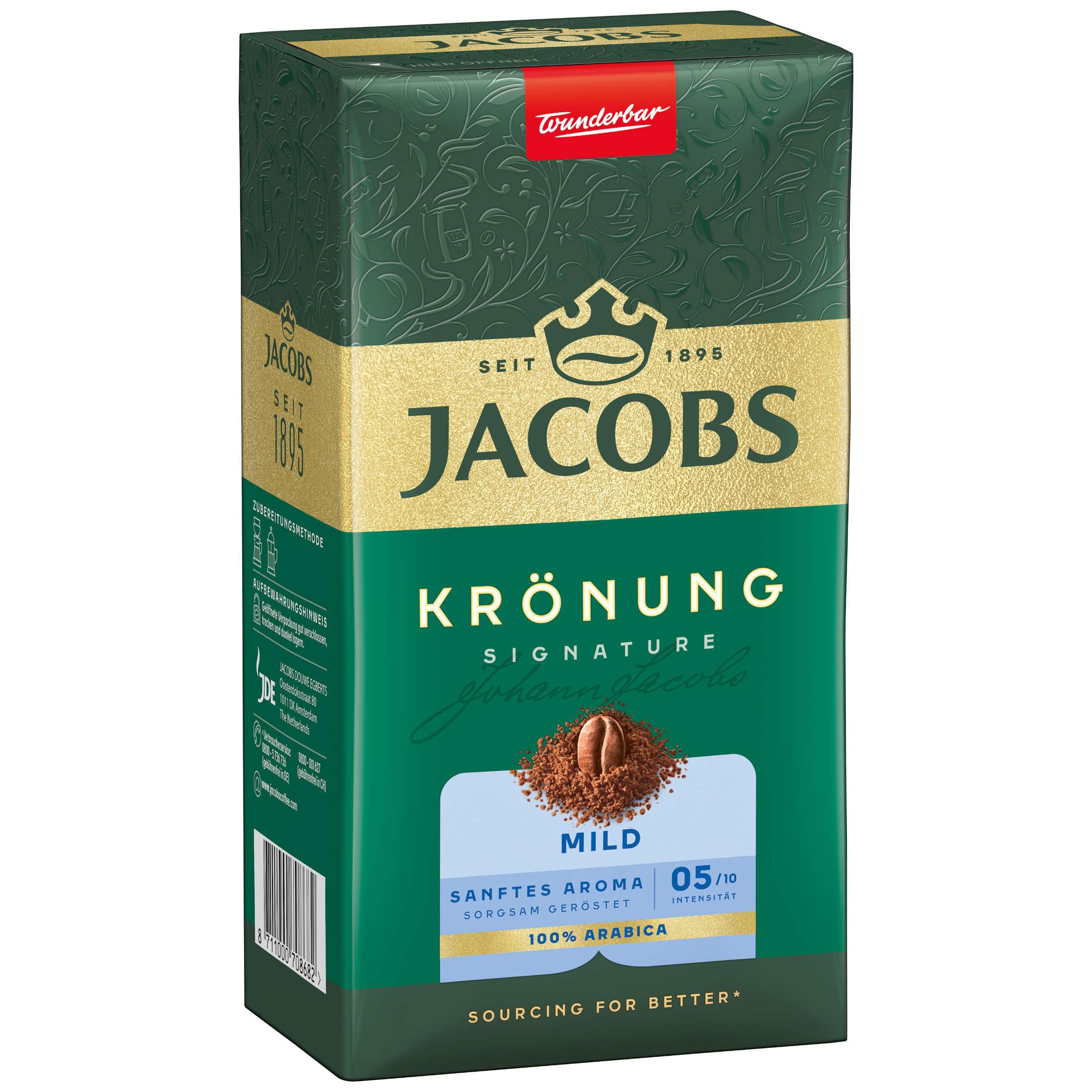 Jacobs Krönung Mild, 12er Pack Filterkaffee (12 x 500 g)