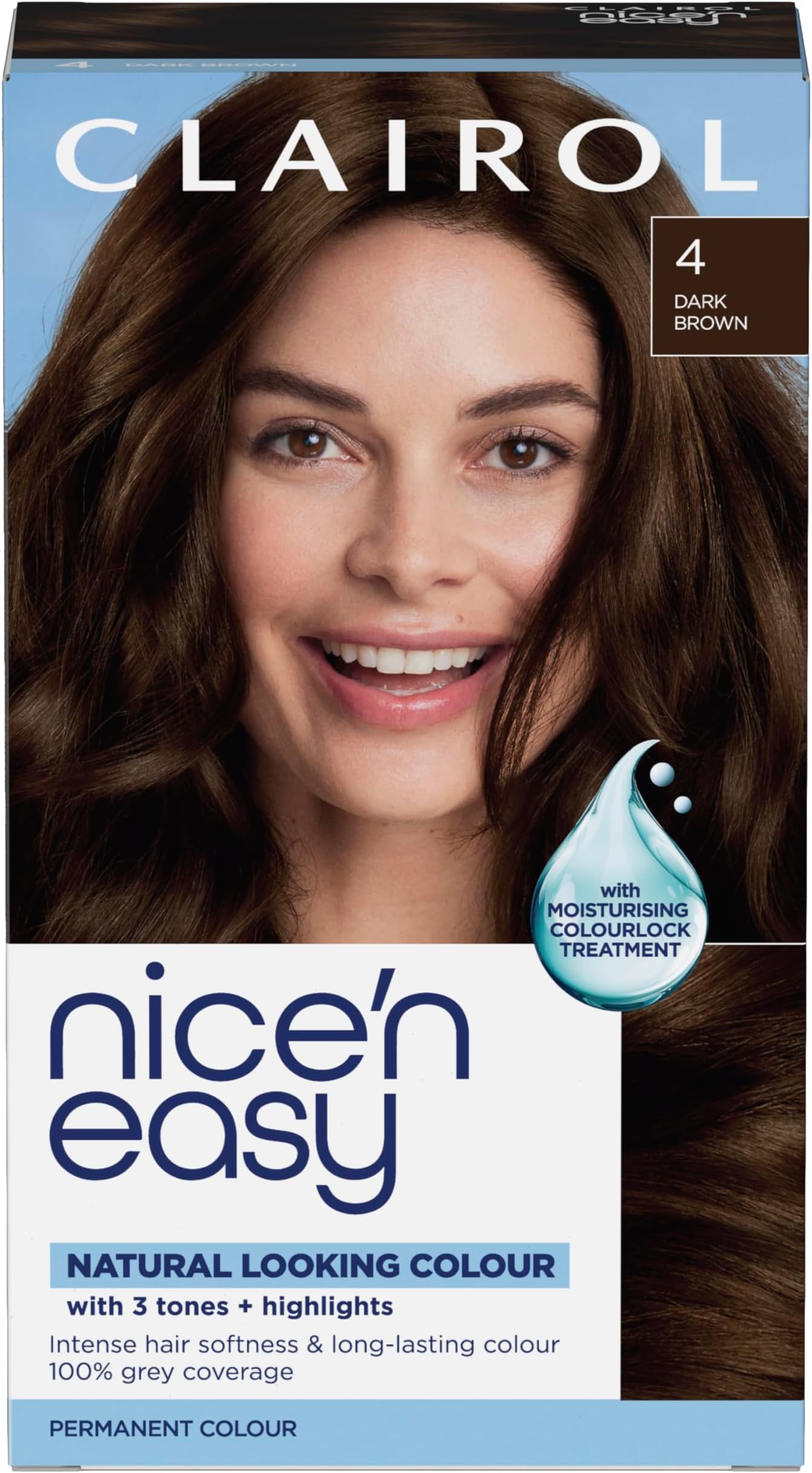 NICE'N EASY CRÈME PERMANENT HAIR DYE - 4 DARK BROWN