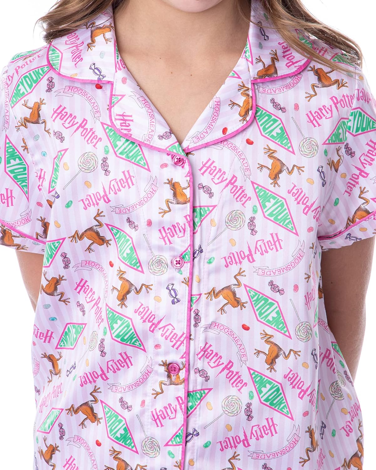 Harry Potter Girls' Honeydukes Wizarding World Sleep Pajama Set Shorts - Image 3