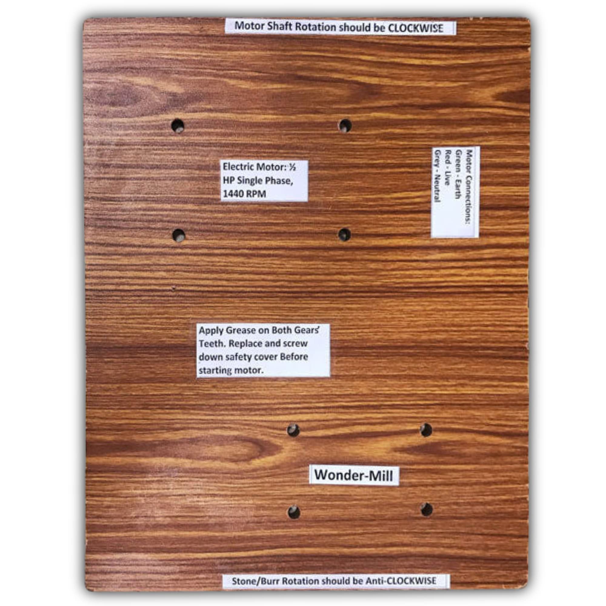 Wonder Mill - Mounting Board for Motorized Mill (for Wonder Junior) - Upgrade Your Wonder Junior Grain Milling System with Our Motorised Mounting Board - Grind Your Grains with Ease and Efficiently