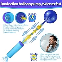 Vista 3 de Balloon Hand Pump Two-Way Dual Action Hand Air Pumper for Balloons - Ballon Inflator Pumping
