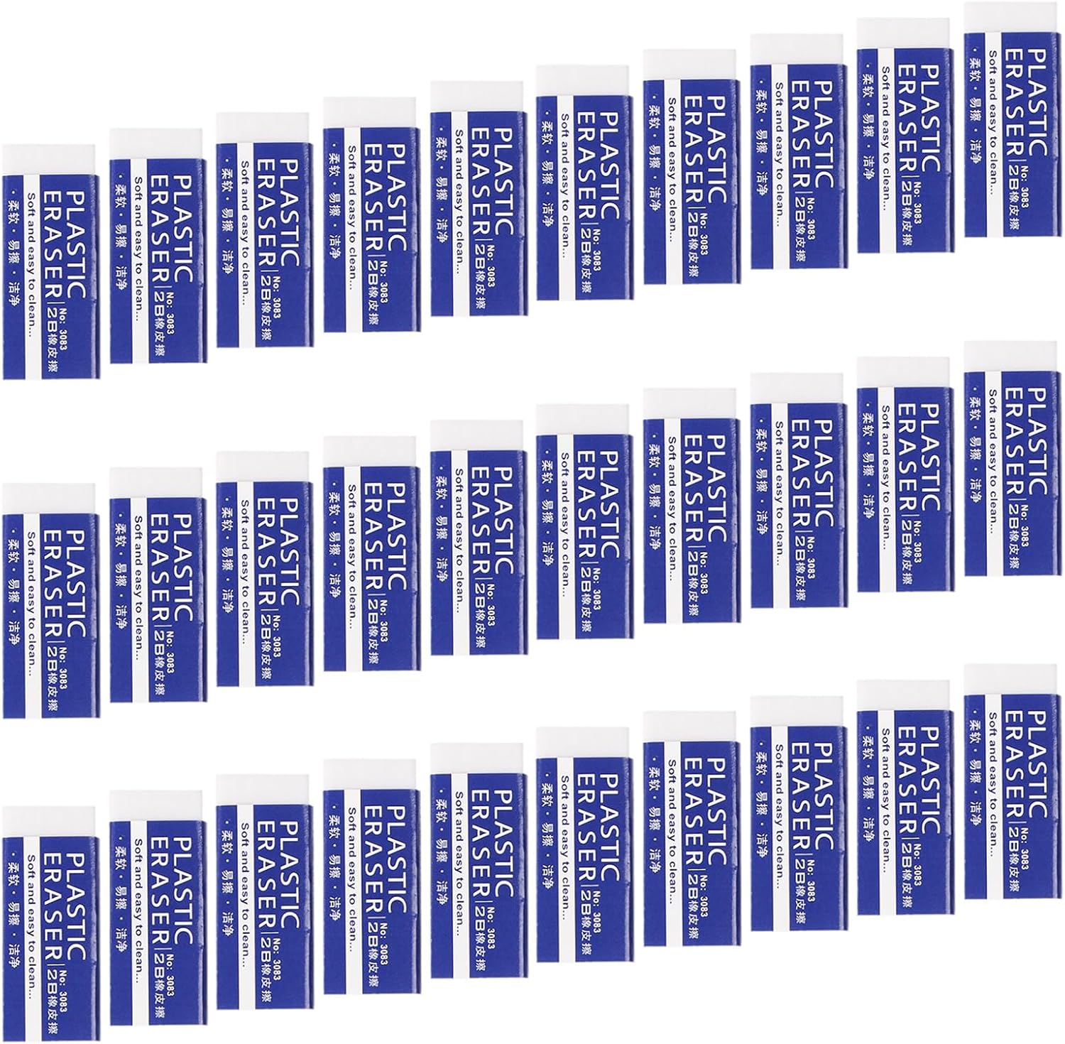 30 Pcs 2B Pencil Erasers Soft Painting Eraser White Erasers Erasing Tool Drawing Supplies Kids and Students