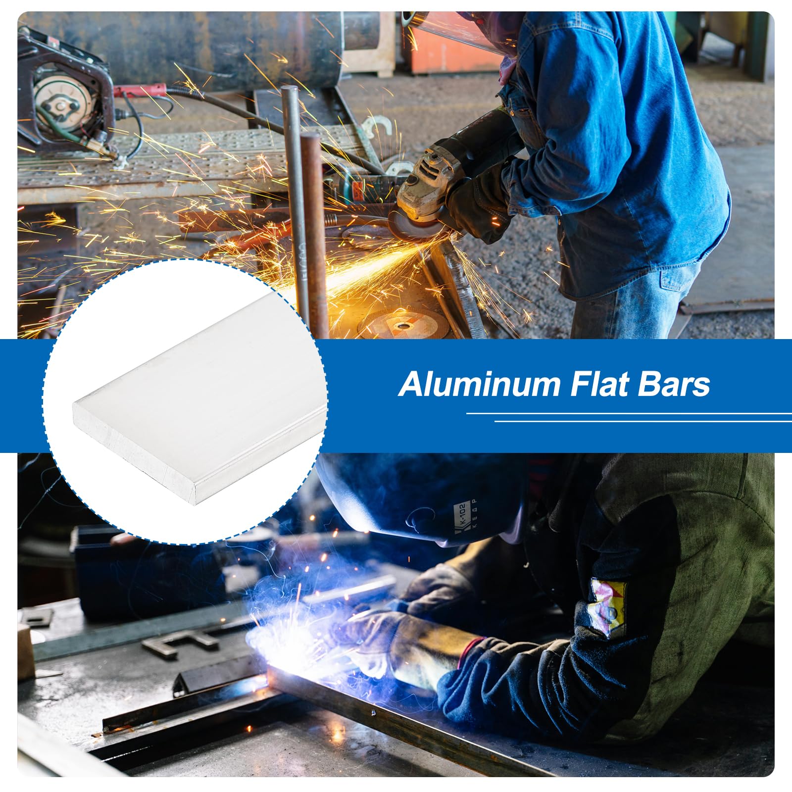 QUARKZMAN 6 Pcs Barre Plate En Aluminium Carrée, 3/32" (3mm) D'Épaisseur x 25/32" (20mm) De Largeur x 16" (406.4mm) De Longueur 6061 Plaque En Aluminium Plein Nouveau Pour Bâtiment Industriel