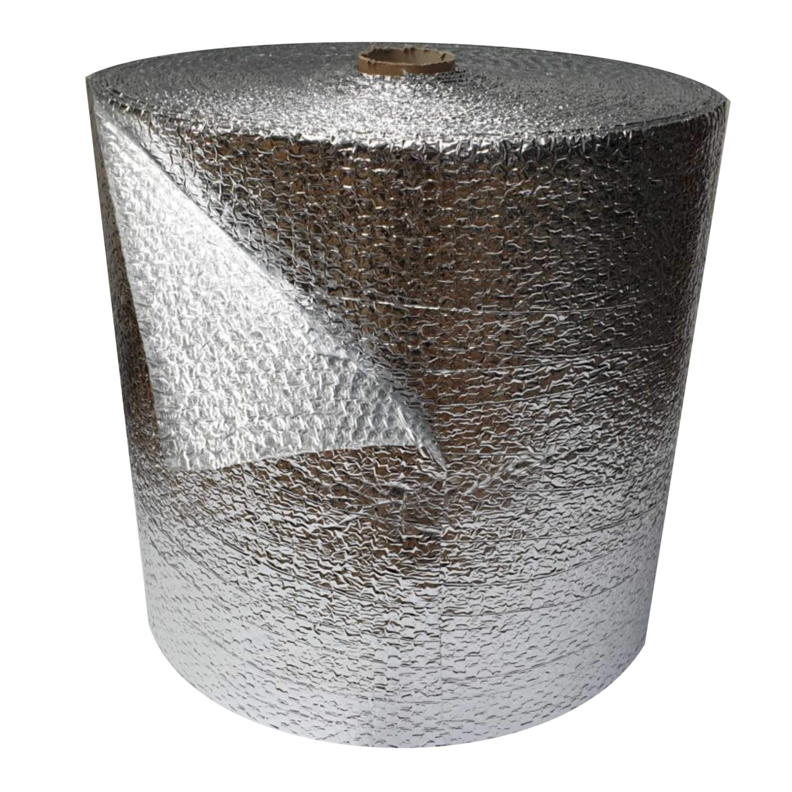 DEUTSCHER HERSTELLER Luftpolsterfolie mit Aluminiumkaschierung – 50 cm x 60 m, 250 μm