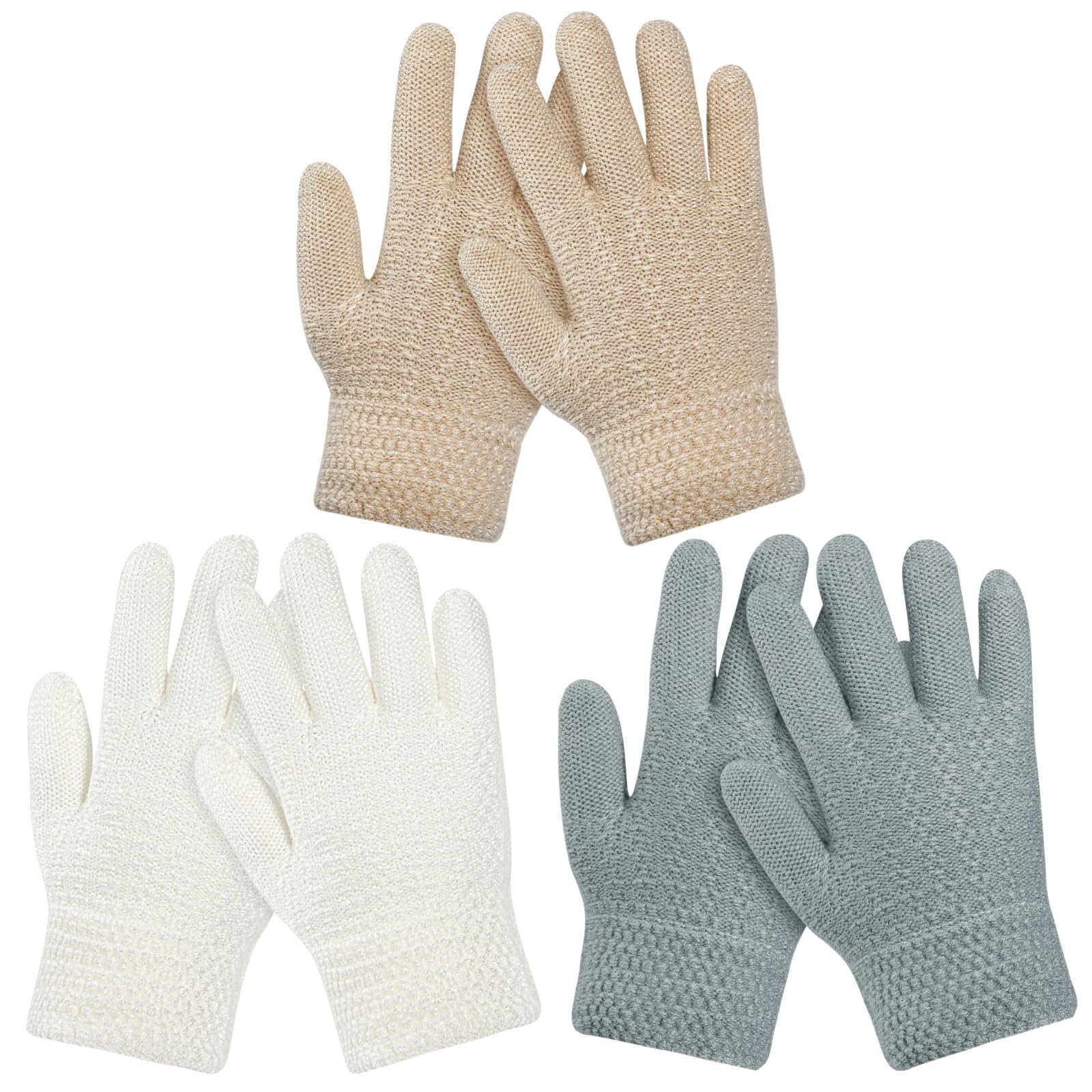 ONESING Kids Knit Gloves - Stretchy Gloves for Boys Girls Winter, Solid Finger Gloves for Children