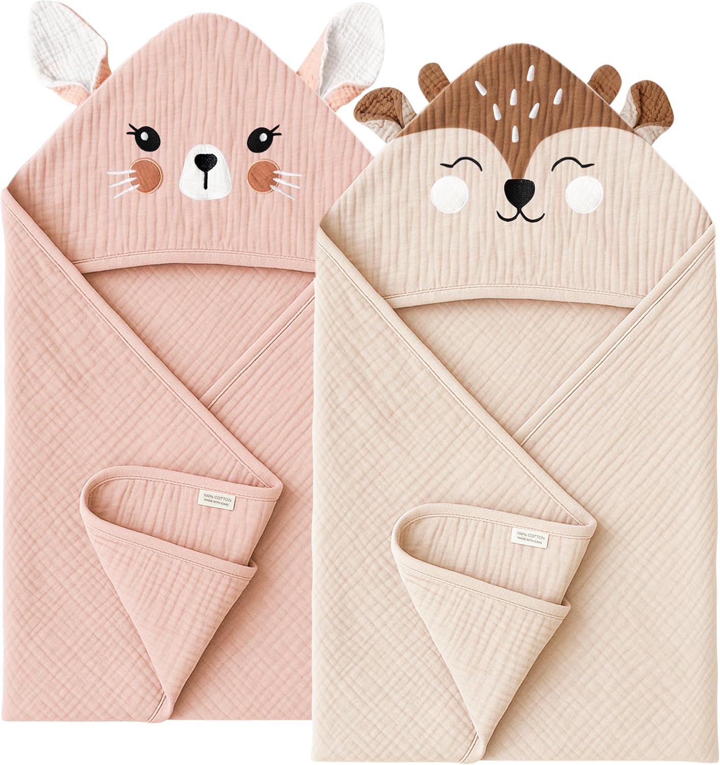Konssy Muslin Hooded Baby Towels