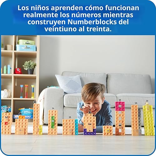 Miniatura 3 de hand2mind MathLink Cubos Numberblocks Juego de Actividades 21-30, 20 Actividades de Aprendizaje Preescolar, Bloques de Conteo, Cubos de Enlace,