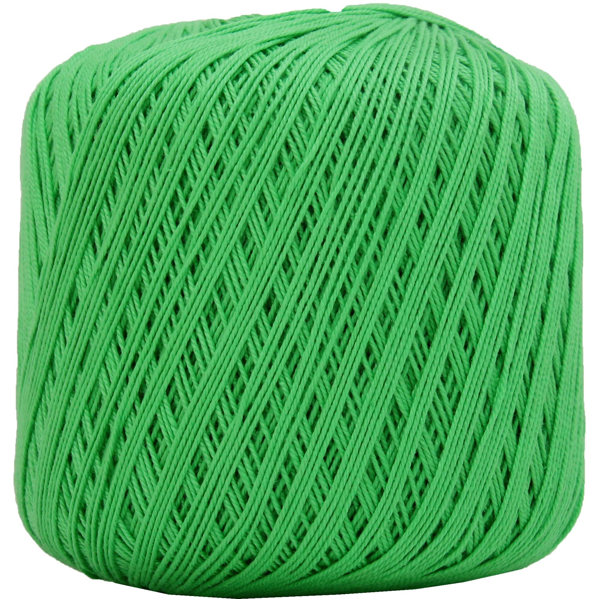 ThreadArt 100% Cotton Crochet Thread Size 3, Bright Green 3536