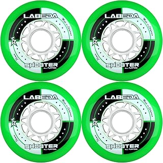 Labeda Wheels Inline Roller Hockey Shooter All Purpose Green 72mm 83A x4
