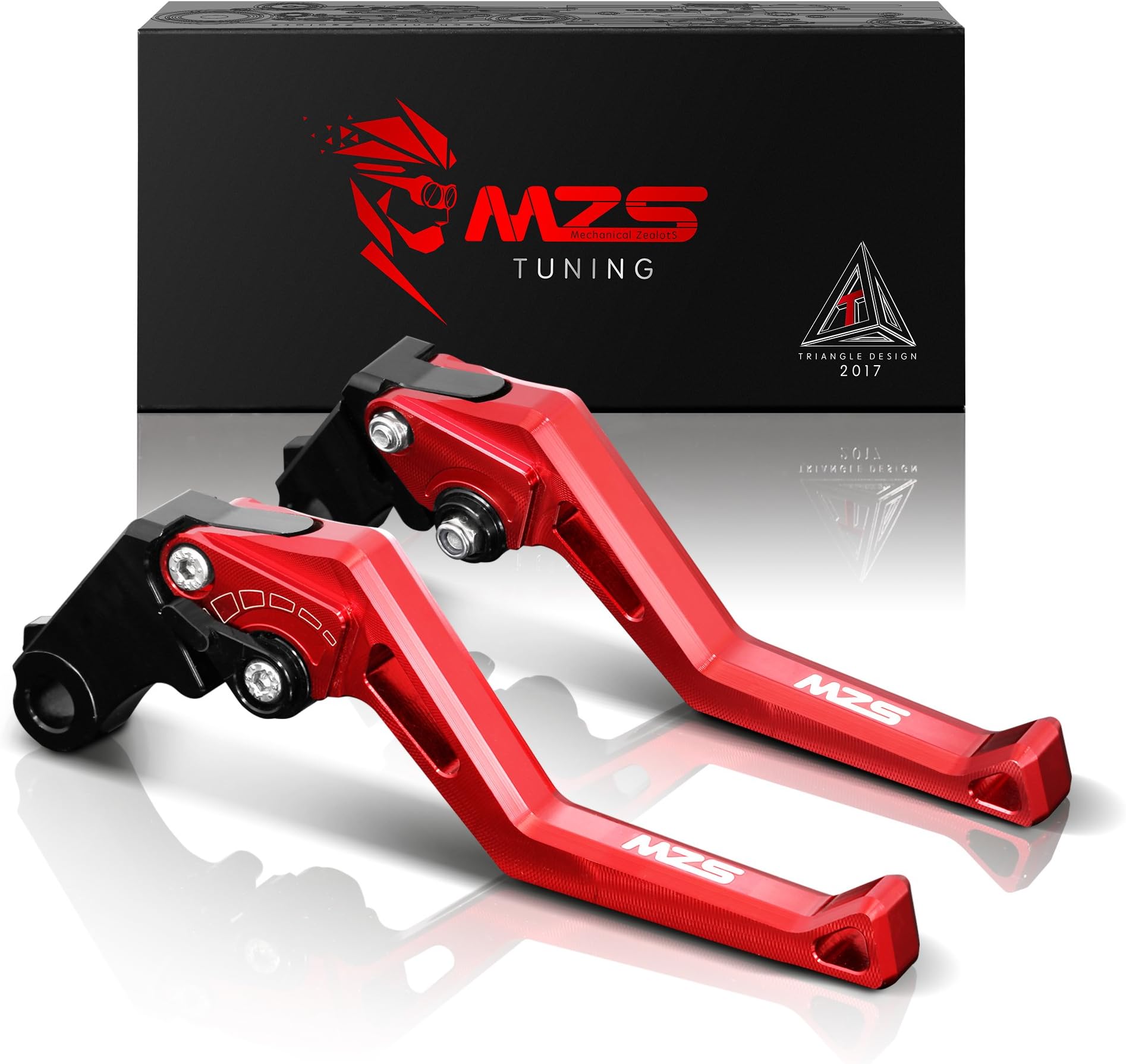 MZS Short Levers Brake Clutch CNC Red Compatible with GROM MSX125 2014-2020| CBR250R 2011-2013| CBR300R CB300F CB300FA 2014-2017| CB300R 2018-2019| CBR500R CB500F CB500X| Monkey 125