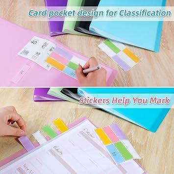 Thboxes 5 Pcs A4 Display Folders, Total 200 Pockets Presentation Folders