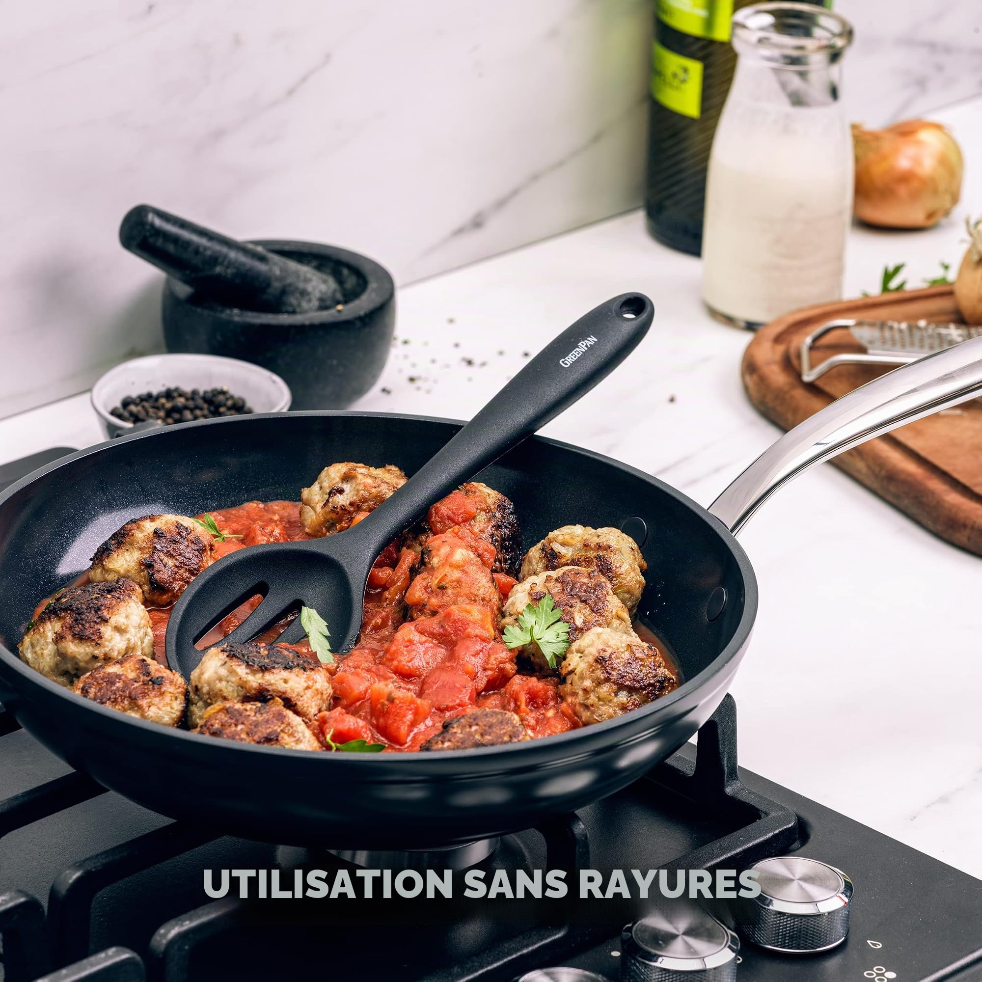 GreenPan Ustensiles de cuisine 5 pièces Noir