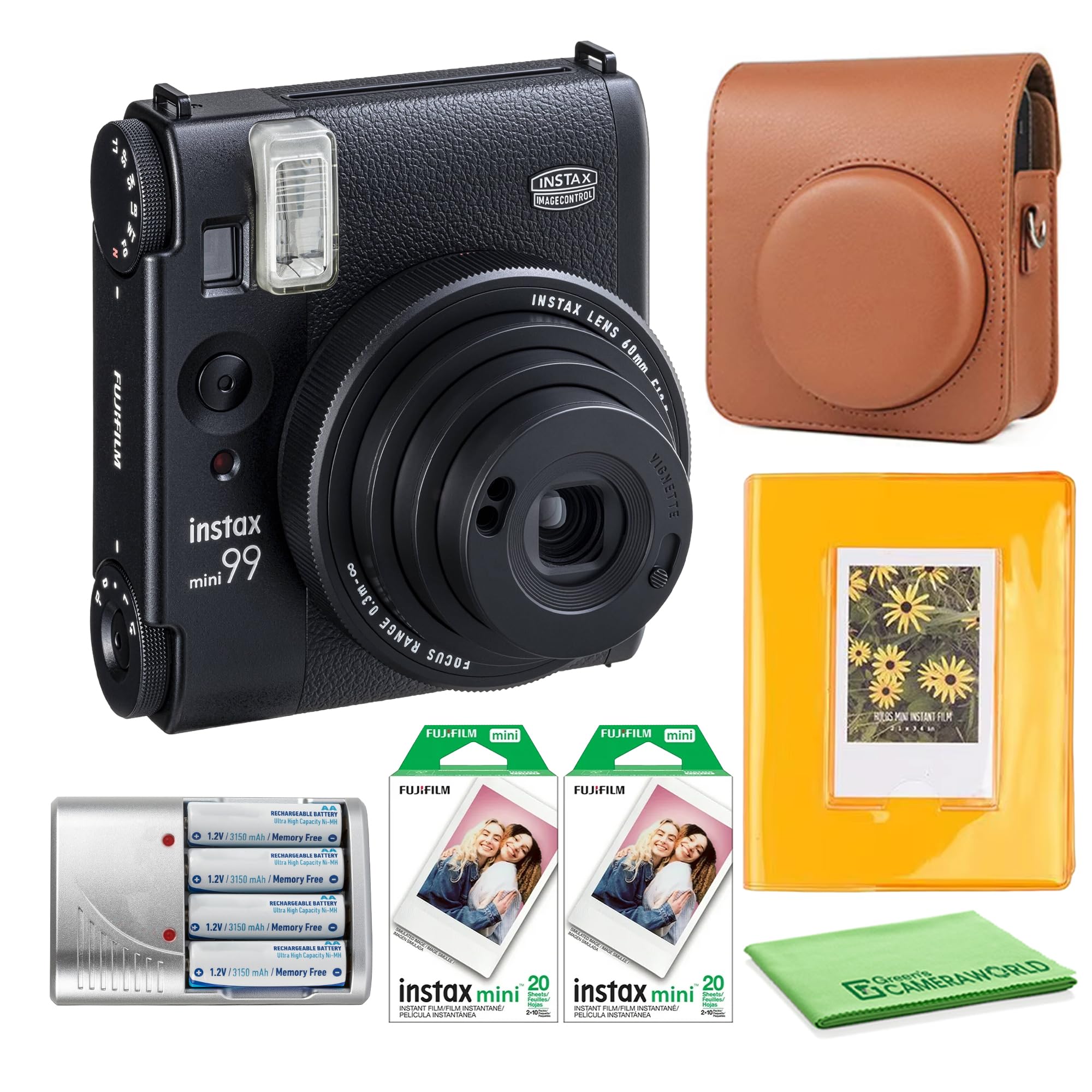 FUJIFILM INSTAX Mini 99 Instant Camera 40-Sheet Case Bundle