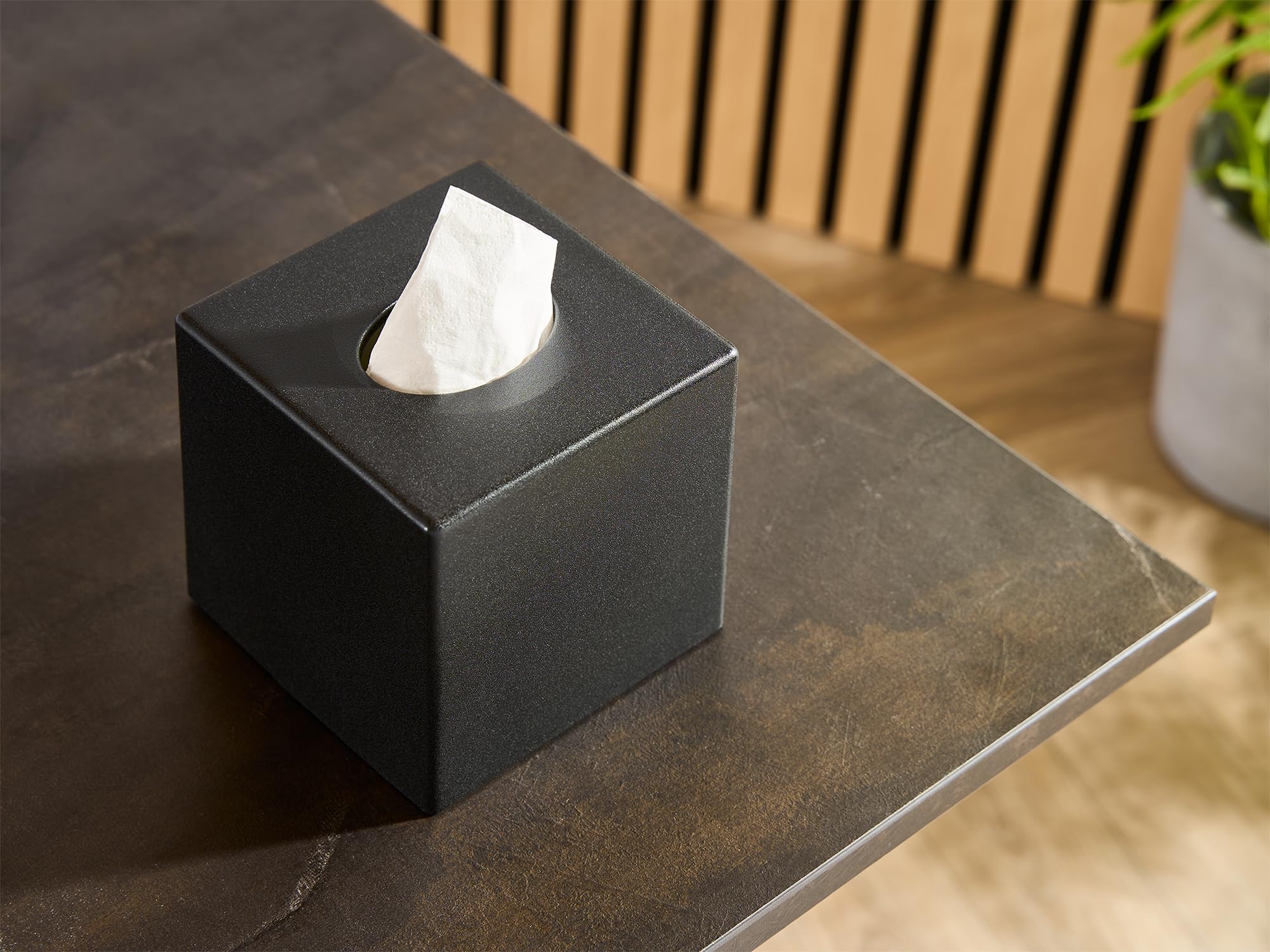 Corby Cube Taschentuchbox-Abdeckung (Devon / TBC0001) in Schwarz