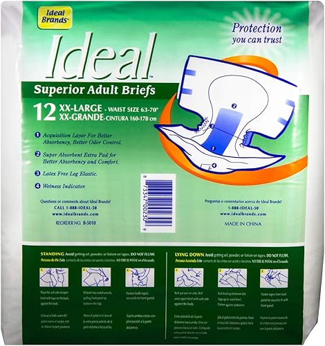 Miniatura 2 de Ideal braga desechable transpirable para adultos (XXL, unisex, 48 unidades) pañal transpirable Ultra Plus extremadamente absorbente, para hombres y