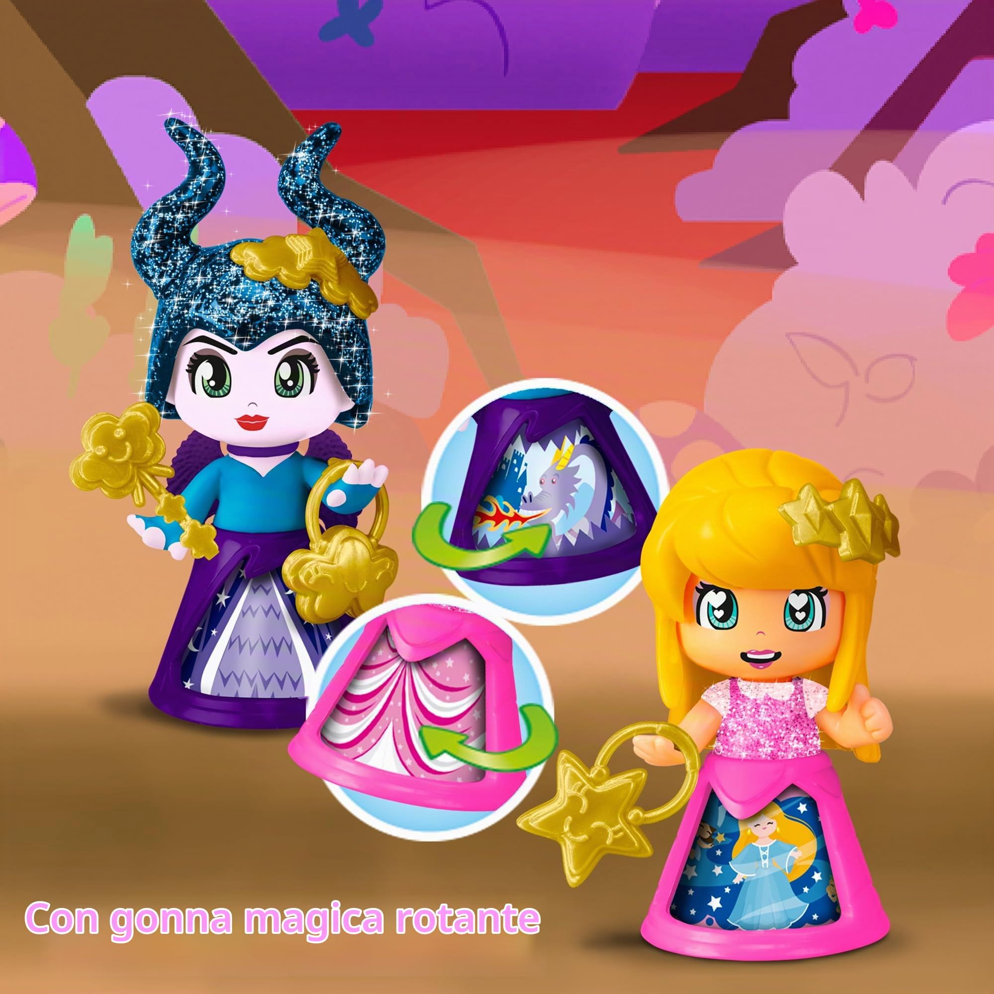 PINYPON MAGIC DREAMS, Contenitore Pinypon con 5 personaggi esclusivi e accessori. Con scompartimenti per riporre tutti gli accessori, Famosa (PNY88000)