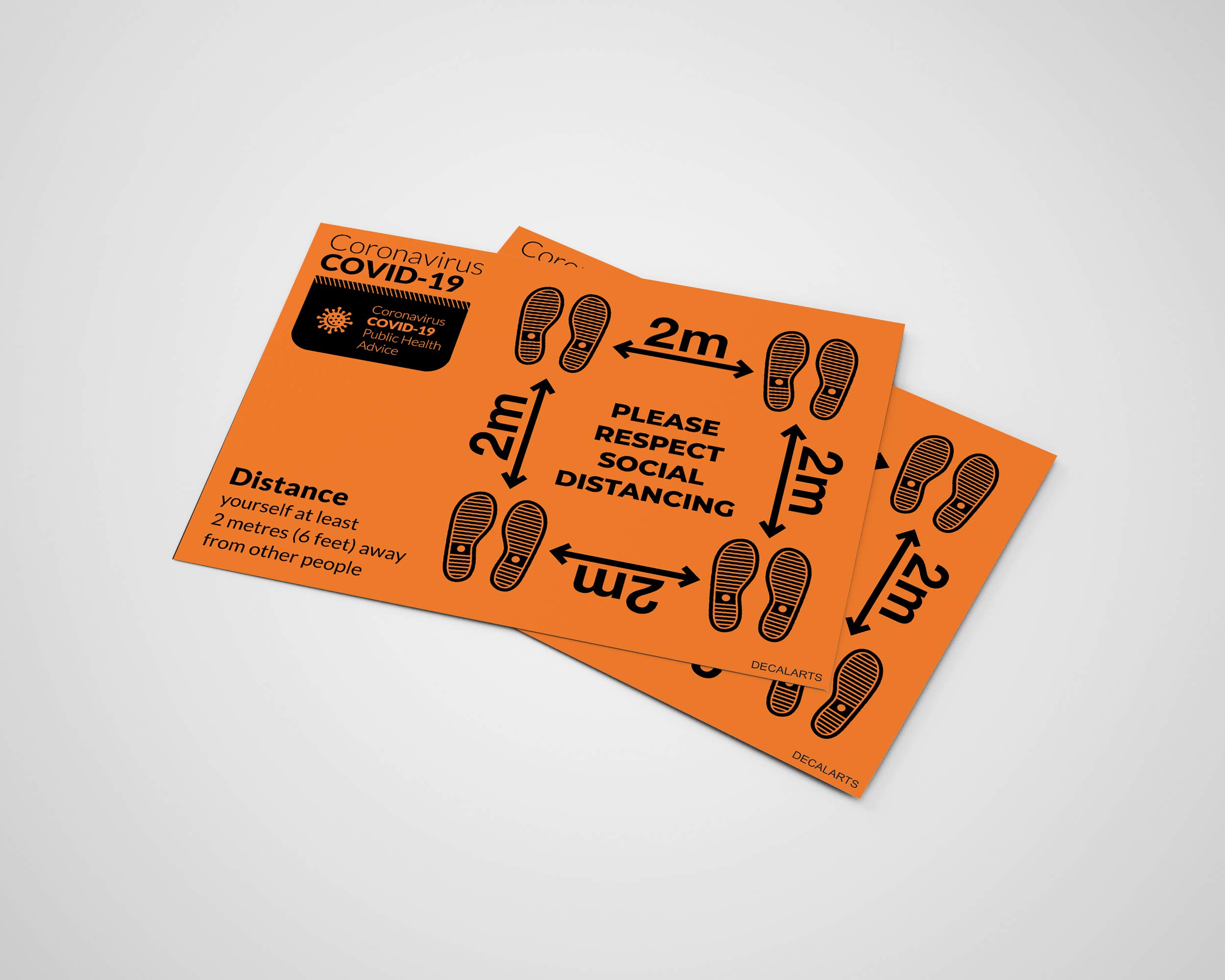 Autocollants de sol pour virus pour organiser la file d'attente en magasin